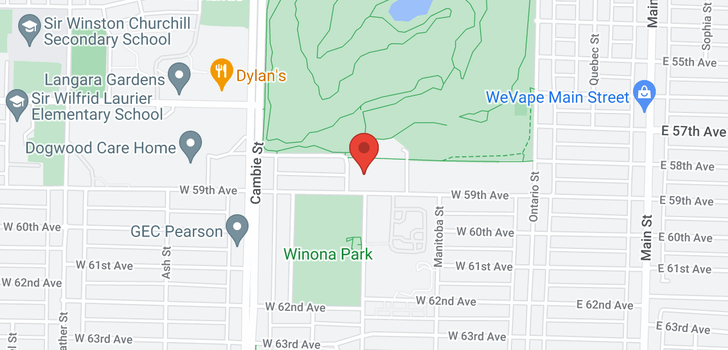 map of 505/506 375 W 59TH AVENUE